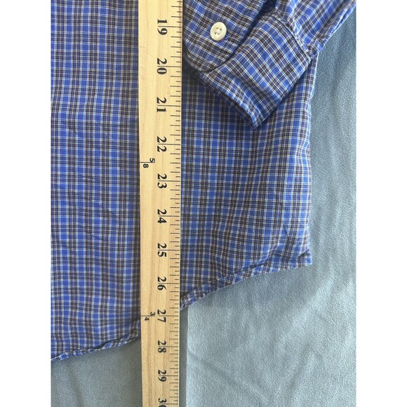 Ralph Lauren Classic Shirt Men's Medium Black Blue Check Long Sleeve Button Up - Picture 5 of 6